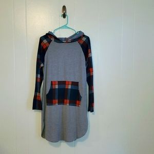 Sweet Claire large Grey hoodie dress
